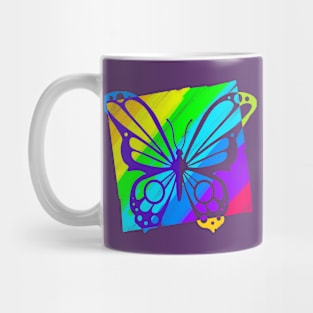 Rainbow butterfly Art Mug